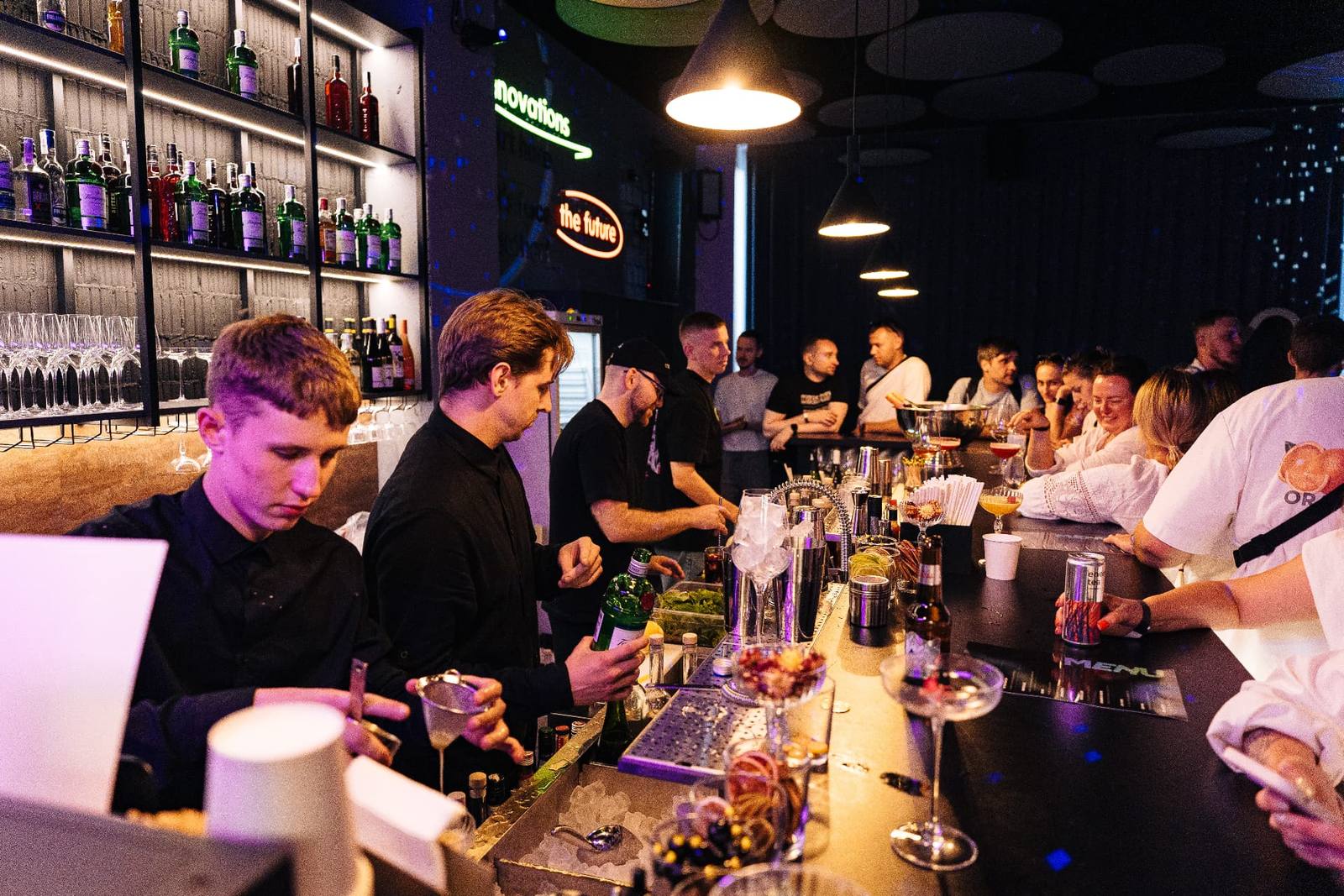 An evening event at the bar
